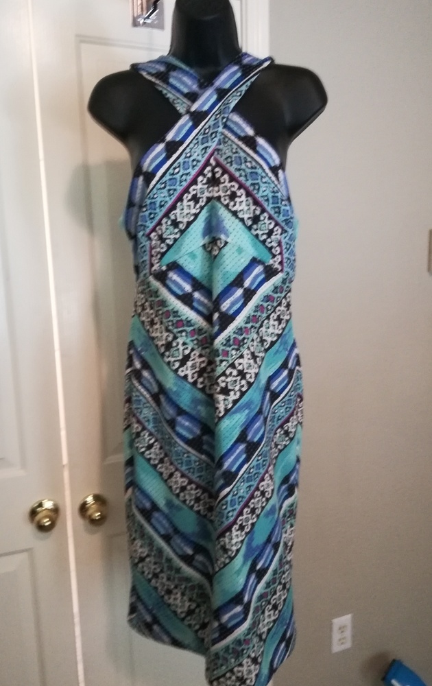 cross neck dress M/L